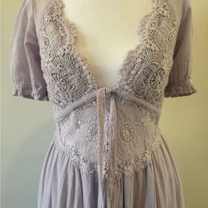 Free People All You Need is Lace Lavender midi dress